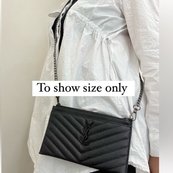 YSL monogram black wallet on chain - Picture 15 of 16